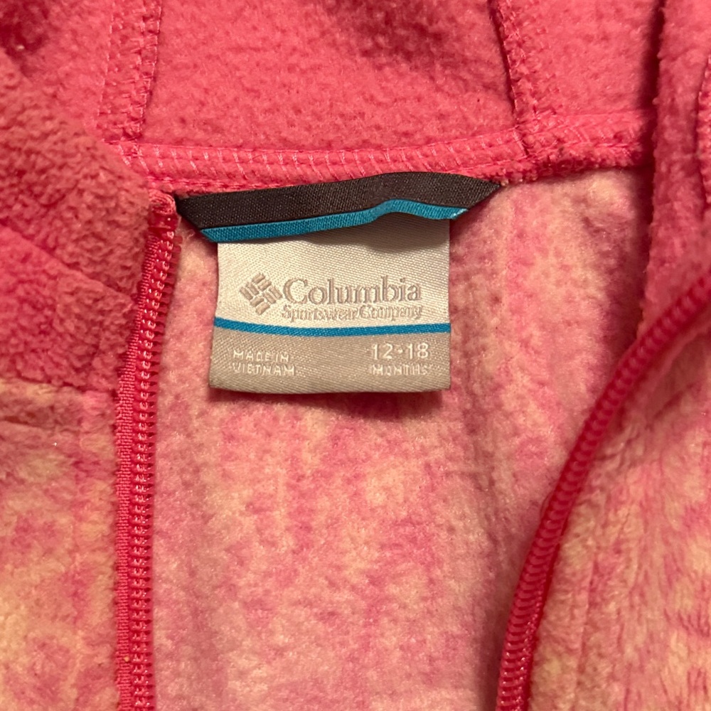Columbia Pink Patterned Fleece Jacket - Picture 2 of 4